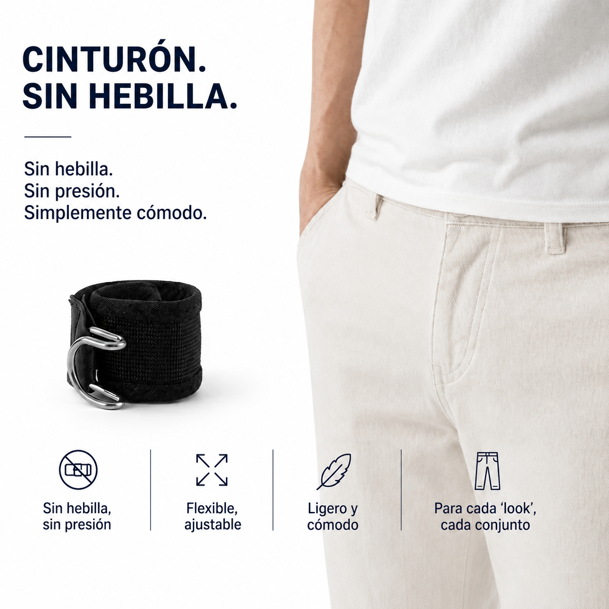 Cinturón Elástico sin Hebilla