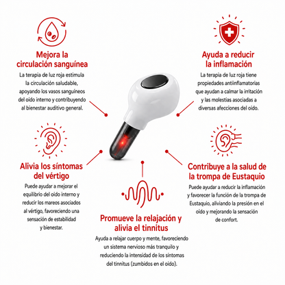 Auricular de Terapia de Luz Roja